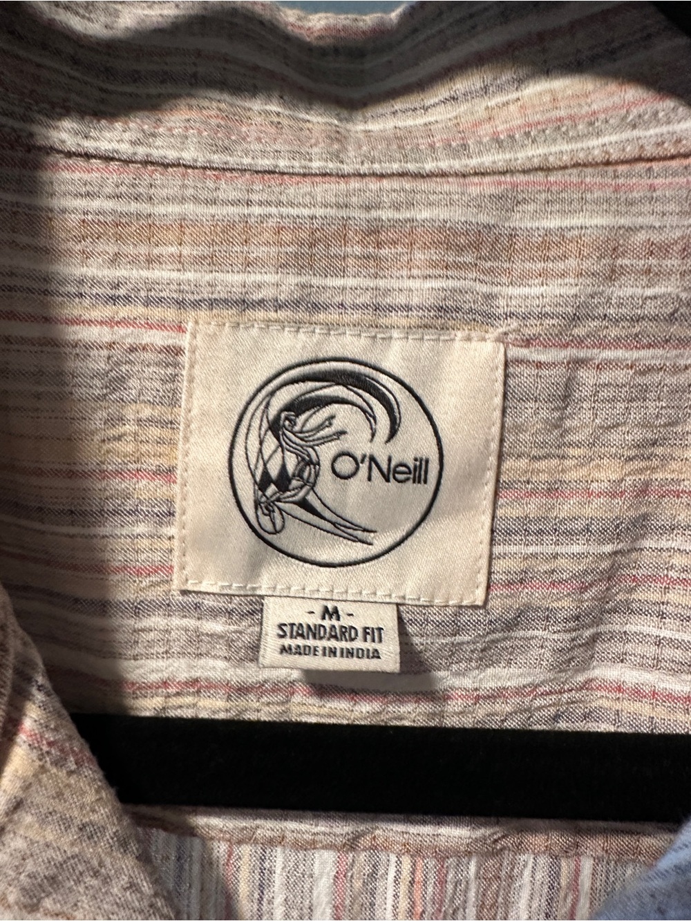 Medium | O’Neill | Golden Striped Button-Up Shirt Organic Cotton - Picture 5 of 7